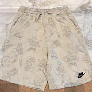 Nike Kids Beige Graphic Shorts